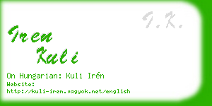 iren kuli business card
